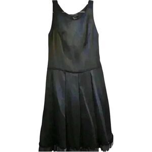 Pink Tartan Women's Black Sleeveless Fit-and-Flare Midi Dress Size 6